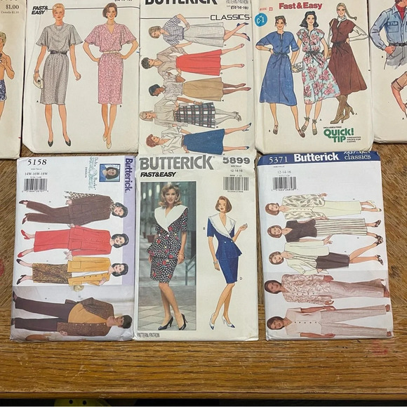 Lot Of 13 Butterick Vintage Sewing Patterns Womens And Mens Clothing. - Picture 5 of 6